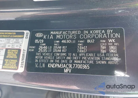 2020 Kia Sportage Lx from USA, damaged, VIN KNDPM3AC9L7700365